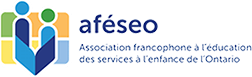 Logo de l'association francophone à l'éducation des services à l'enfance de l'Ontario